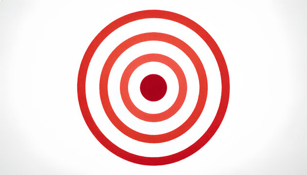 Target Merah Minimalis dengan Lingkaran Konsentris