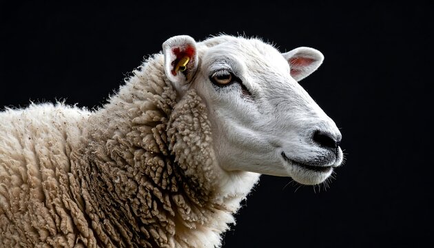 Sheep Portrait Closeup White Animal.