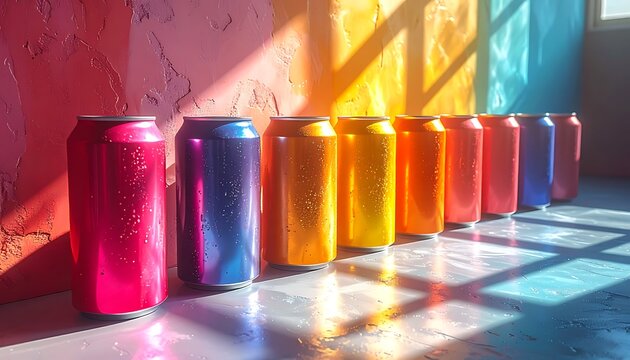 Colorful beverage cans (1)