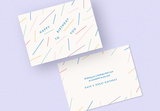 Minimal Birthday Card Layout