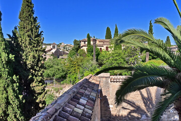 Naklejka premium Granada, il Palacio de Dar al-Horra nel quartiere dell'Albayzin, Andalusia, Spagna