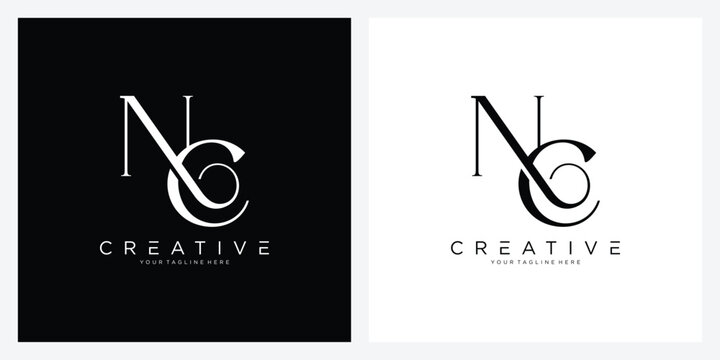 Initial letter NC,CN logo design vector illustration