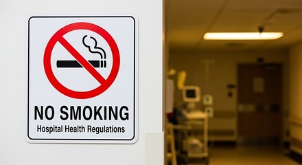 Naklejka premium No smoking sign on a hospital wall