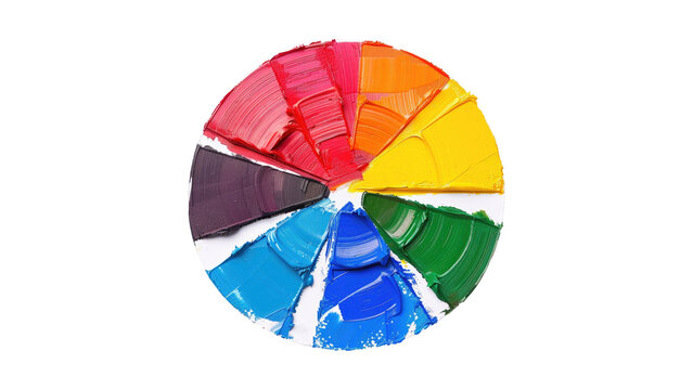 Colorful paint palette wheel background
