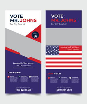 modern election rollup banner illustrator design. political election voting publicity banner design. editable promotion advertisement for x-banner, flyer, profile, brochure, display, vector layout tem