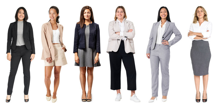 PNG Diverse professional women standing confidently on transparent background