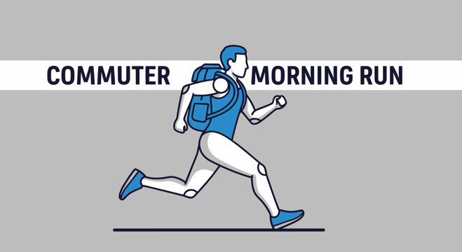 Energetic Commuter Athlete Engaged In Morning Exercise Routine Before Work