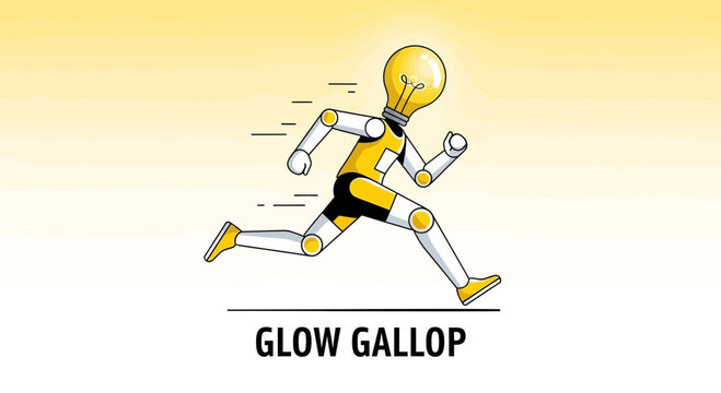 Energetic Idea Runner: Bright Innovation Concept in a Dynamic and Modern Style