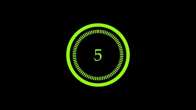 Circle countdown timer 10 seconds animation from 10 to 0 seconds, 10 Seconds countdown timer,10 seconds countdown timer animation, countdown video.4k video.