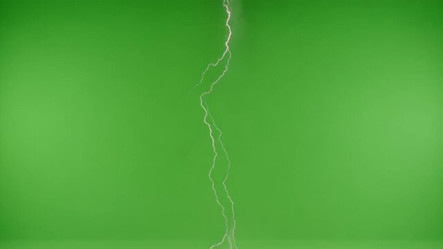 Electric Lightning Cascade Green Screen 4K Video
