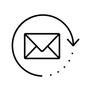 Mail icon vector. Letter Illustration sign. Mail delivery symbol. Mailing list logo.