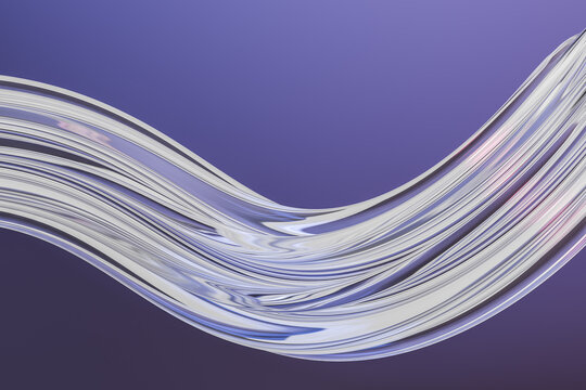 Abstract background of a glass material over a purple background