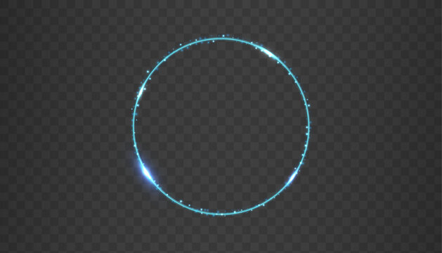 Energetic vortex with a glowing ring and bright radial rays on a dark checkered background. Futuristic neon circle with colorful particles and light effects.