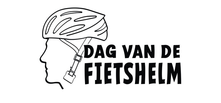 Bicycle Helmet Day and in the Netherlands bicycle helmet day. Dutch bike concept. World Bicycle day. Campaign, how important it is to protect your head
