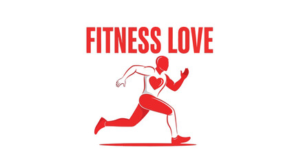 Obraz premium Fitness Love Symbolizing Healthy Lifestyle and Promoting a Passionate Approach to Wellness