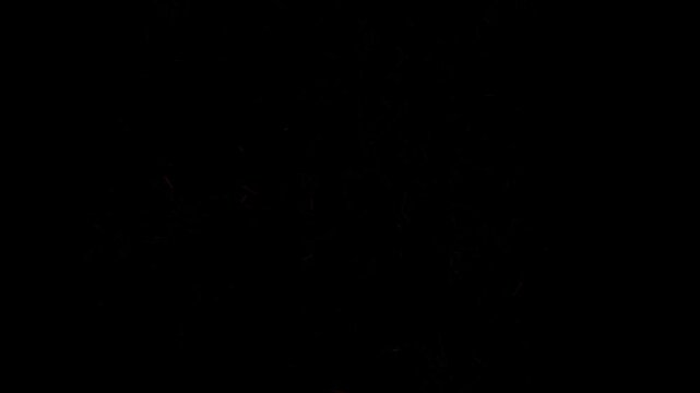 Three different types of glowing ember patterns on a black background