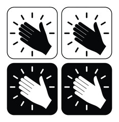Obraz premium Hand Gesture Icon Set Vector Illustration