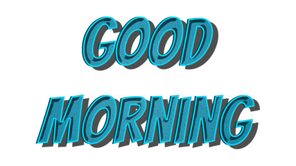 Good morning comic png retro style lettering illustration © Rawpixel.com