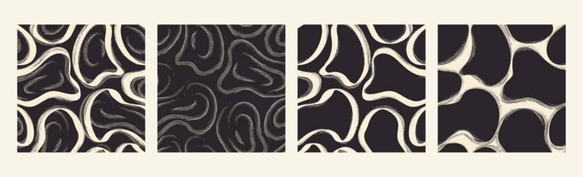 Soft Organic Geometry Seamless Pattern Set