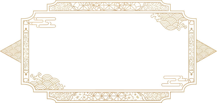 An ornate gold frame with intricate designs on a white background
