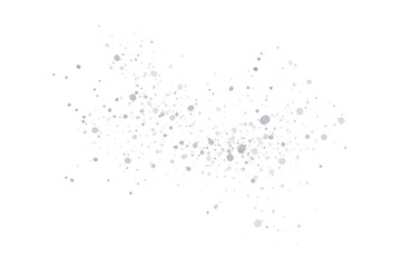 Obraz premium Silver glitter splash background, abstract sparkle dust particles explosion on transparent, elegant metallic confetti overlay texture