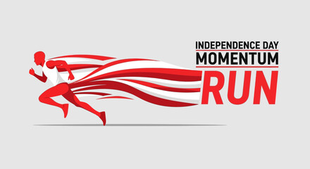 Obraz premium Independence Day Momentum Run: A Dynamic Celebration of Freedom and Movement