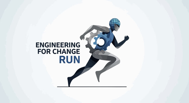 Innovative Engineering Athlete Emblem: Championing Transformation And Technological Advancement