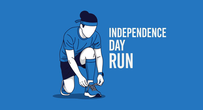 Independence Day Run: Preparing to Compete in a Solemn, Patriotic Event of Celebration