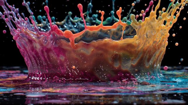 Aluminum can exploding with liquid splash from top creating high speed dynamic beverage scene with powerful motion and energetic droplets