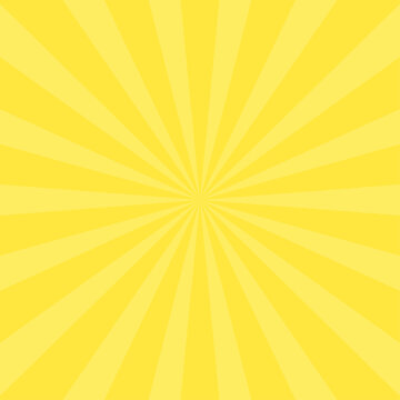 黄色の集中線の背景イラスト
