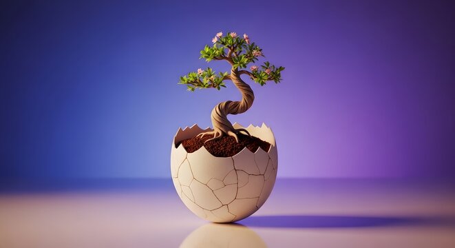 Dragon emerging from egg a whimsical fantasy art piece with detailed textures