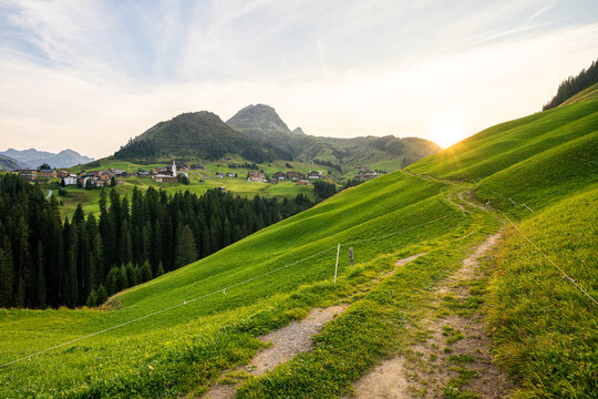 Panoramic landscape, Warth, Tirol, Austria