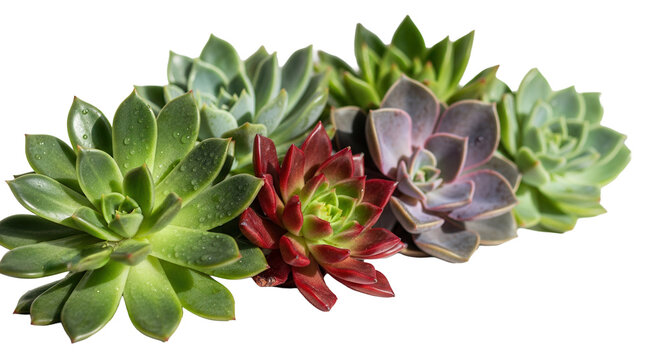 Crisp nature image featuring vibrant fleshy succulent plants casting soft natural shadows set against a clean white backdrop symbolizing natural growth and life.