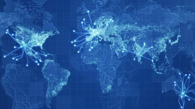 blue world map background