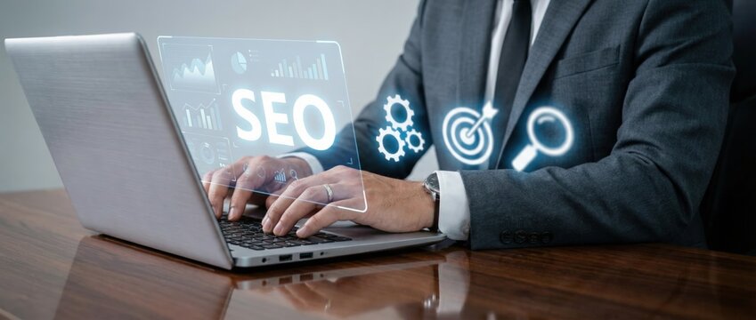 Enhancing digital presence seo strategies for businesses online environment informative content professional viewpoint digital marketing concept