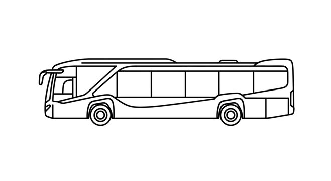 Modern Coach Bus Illustration Perfect For Transportation, Travel, and Tourism Designs