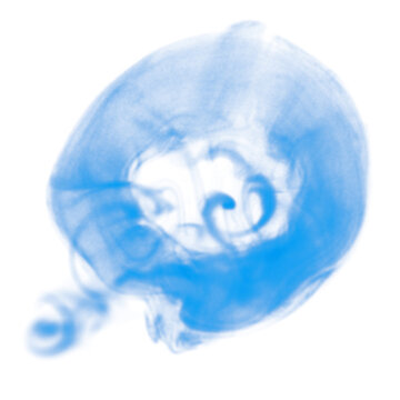 Blue smoke png textured element, abstract design