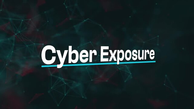 Cyber Exposure Title Animation with Abstract Network Background
