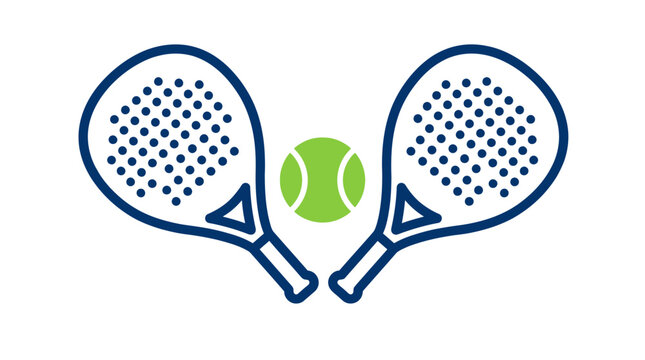 Illustration Of Padle Tennis Rackets And Ball On White Background Ready For Sport