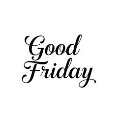 Fototapeta premium Elegant Good Friday Calligraphy on White Background for Religious Greetings