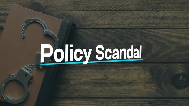 Unveiling the Intrigue of Policy Scandal: A symbolic representation of injustice and societal concern, portraying the weight of accountability and the quest for transparency.