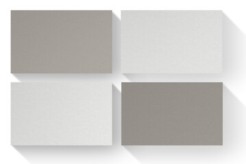 Fototapeta premium Png gray business card mockup in front and rear view on transparent background