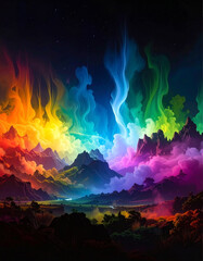 Fototapeta premium Colorful peaks