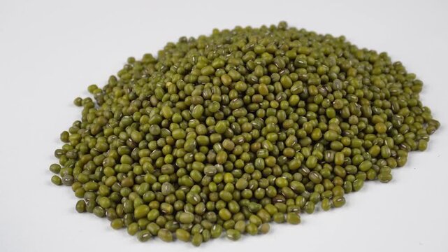Handheld Shot of Mung Beans for Natural Food Ingredient Footage
