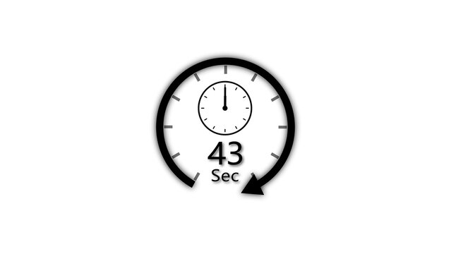 Abstract clock icon illustration. arrow Clock icon Digital and analog clock 43 minutes isolated on black background. and creating a stunning illustration.4k illustration