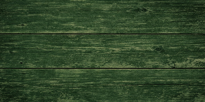 A natural grunge pattern of old green and brown wooden planks creates a rough, textured timber wall surface with a dark weathered hardwood design