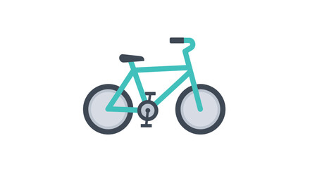 Obraz premium Minimalist Bicycle Vector Illustration, Flat Design Icon for Transportation and Eco-Friendly Travel Concepts