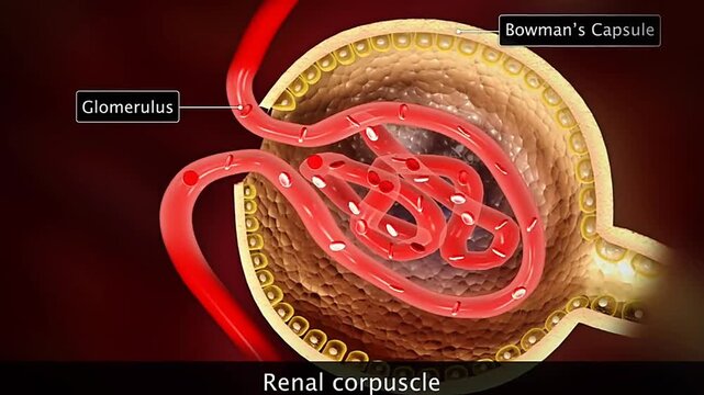 Structure and function of bowmans capsule and glomeulus.