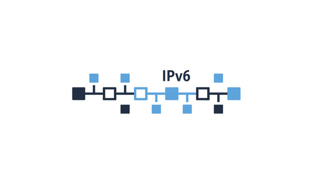 IPv6 protocol internet address diagram.
