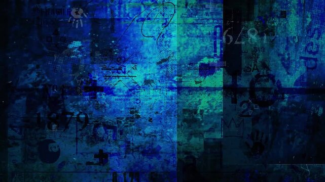Looping video of a blue grunge background. 4K footage